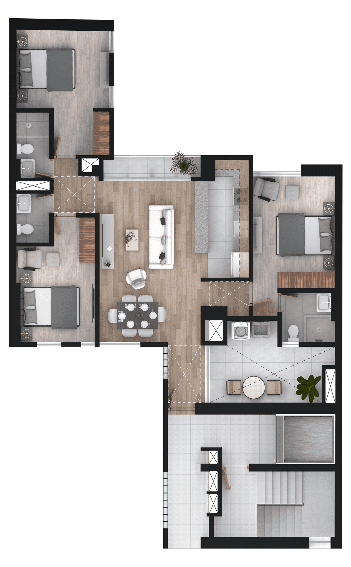 Tipo E terraza - Imagen 2
